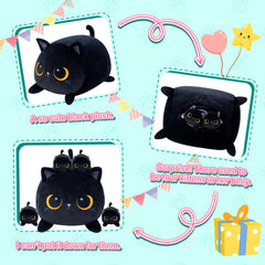 YIIQUWEN black cat pillow decor, a cozy accent for sofa and bed.