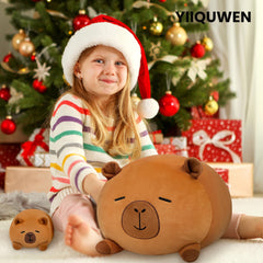 YIIQUWEN Capybara plush care tips: vacuum-packed; fluff and air for best shape.