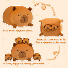 YIIQUWEN Capybara plush soft texture ideal for gentle hugs and bedtime comfort.