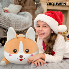 YIIQUWEN Corgi Plush close-up of soft fabric, perfect for hugs