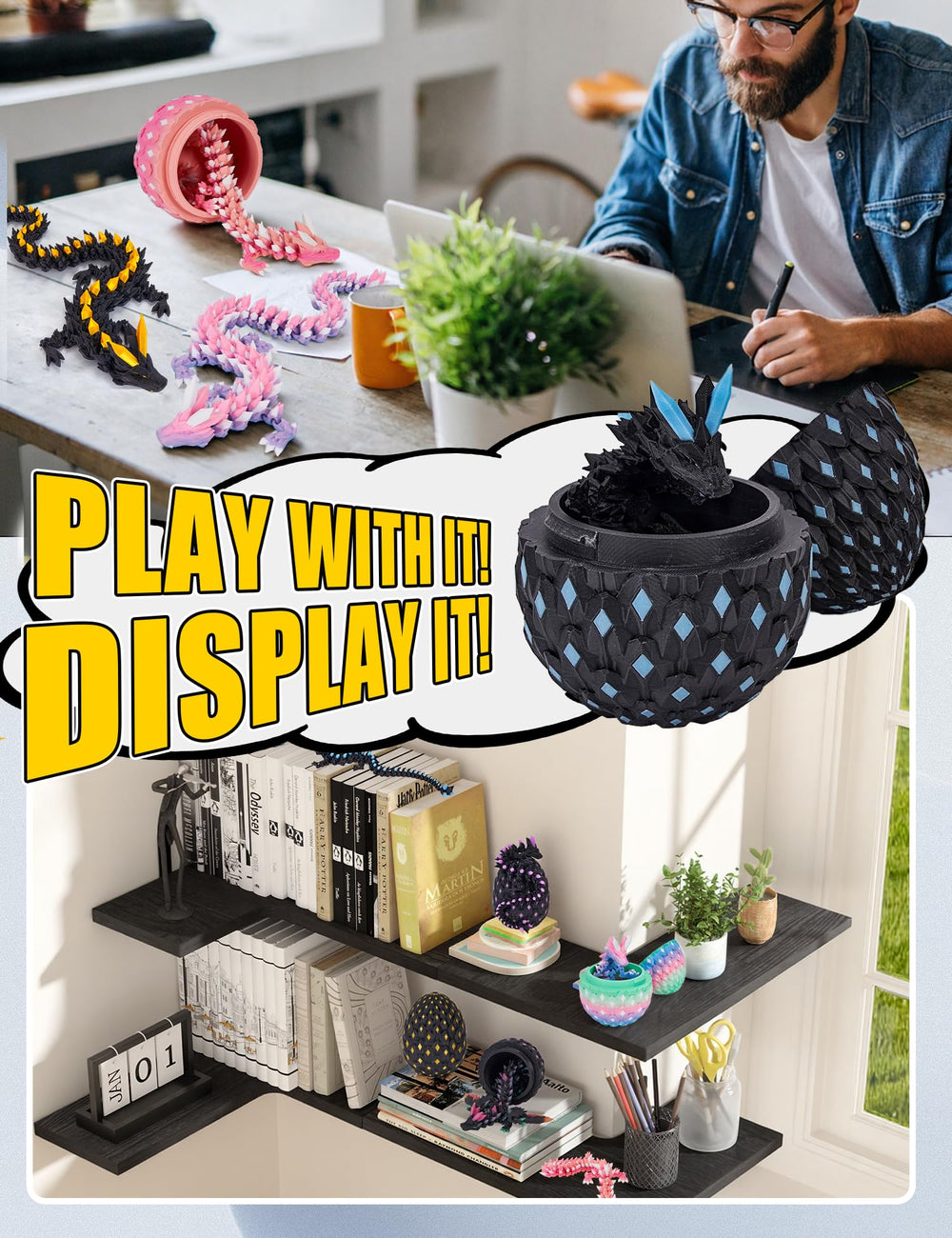 YILCER dragon egg makes a memorable Christmas gift and stocking stuffer.