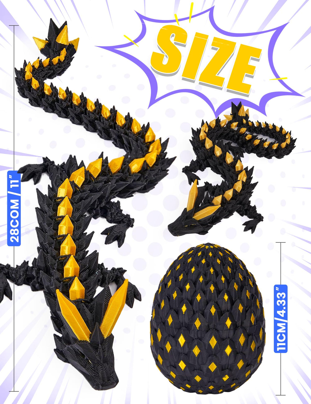 YILCER dragon egg shown in day and night use for imagination