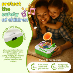 Yimido Kids Phonograph controls highlighting simple buttons for toddlers