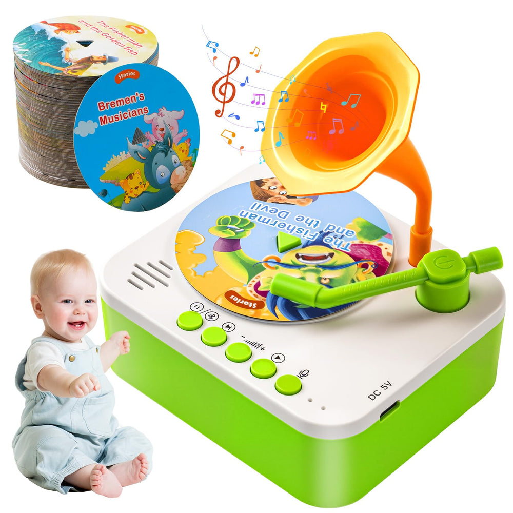 Yimido Kids Phonograph front view showing compact, portable design for travel and play