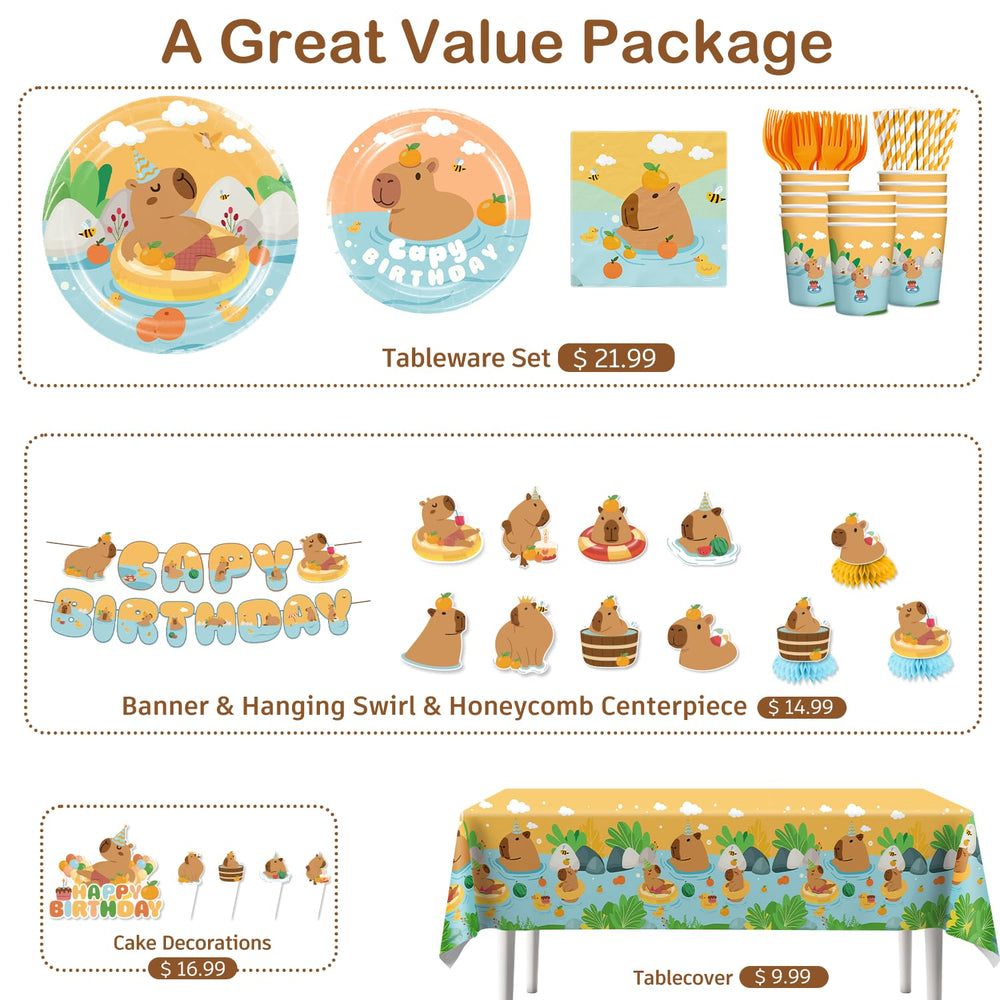 Yingoto capybara cupcake toppers spark cuteness and create photo ops.
