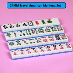 YINIUREN Mahjong tiles with dots, bams, cracks in blue for authentic play.