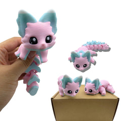 Yipintang Candy Fox with articulated limbs, a tactile desk companion for creative focus.