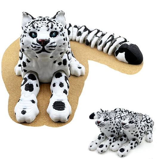 Yipintang Snow Leopard articulated-figure for interactive desk display.