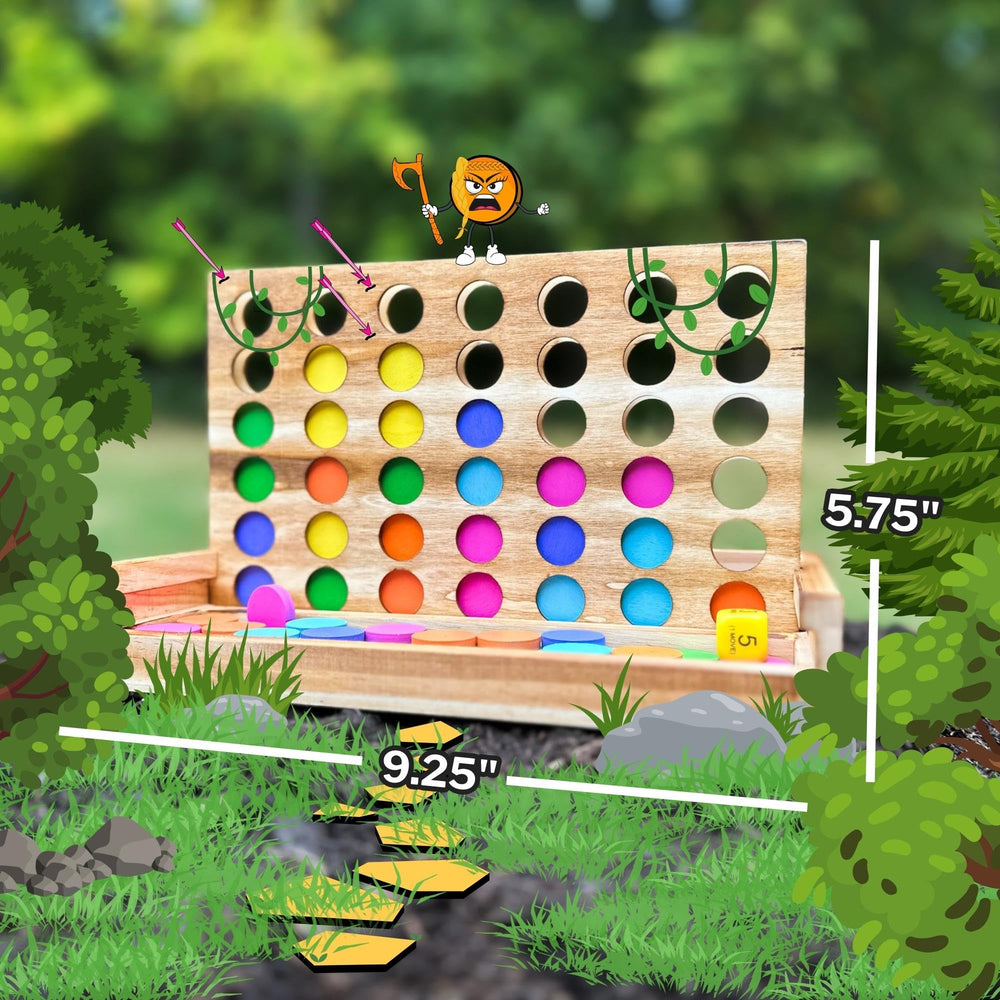 YipYam Games Connect War handcrafted rustic design adds charm