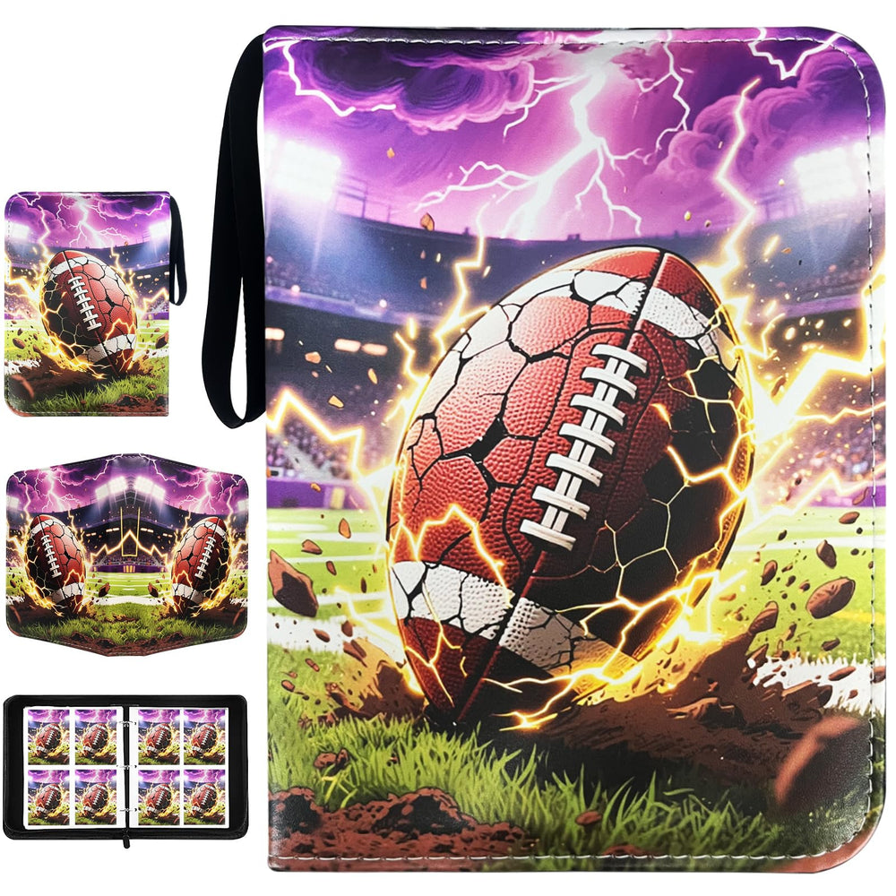 Yisheme football card binder with 400 pockets for organized collectors.