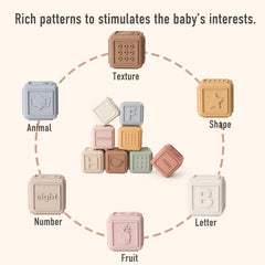 YIVEKO blocks showing shapes to aid shape recognition and motor play