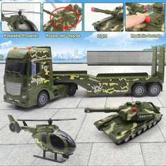Yiwsnust green military truck toy top view highlights simple controls