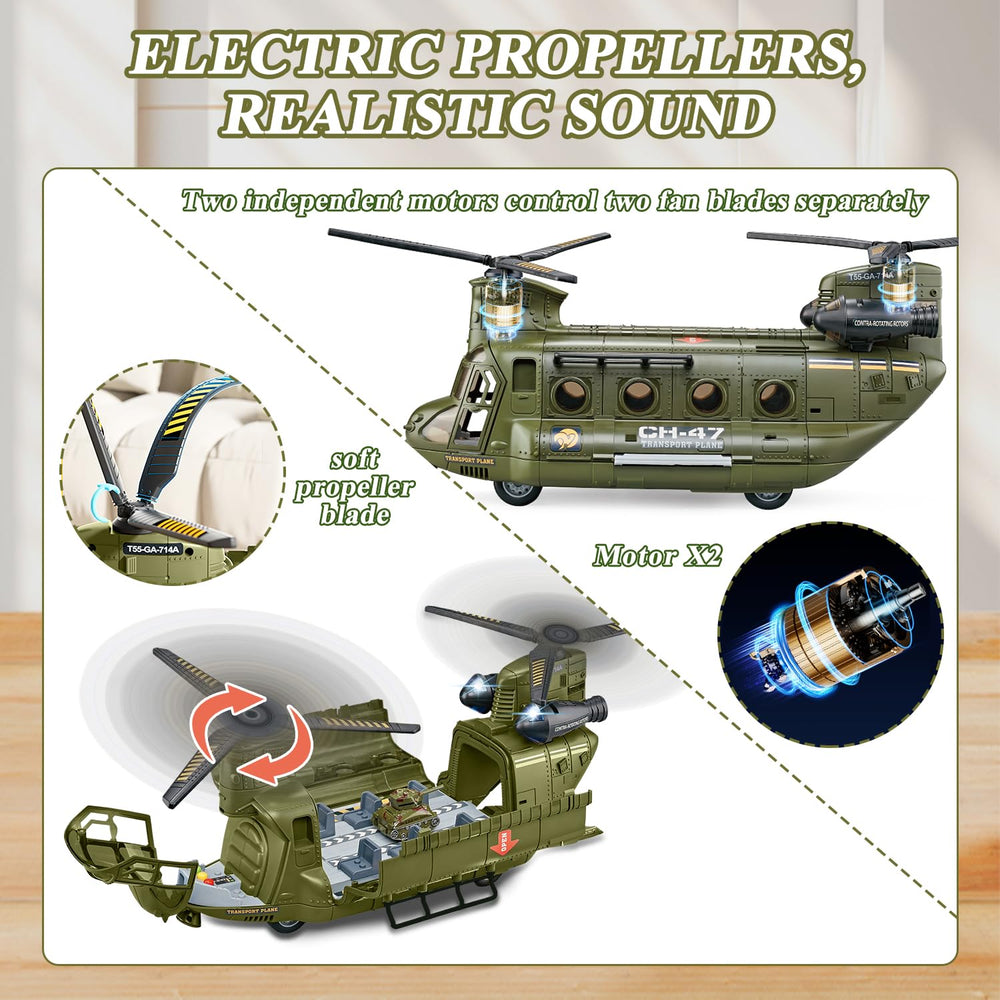 Yiwsnust helicopter cabin open and close feature for interactive setup