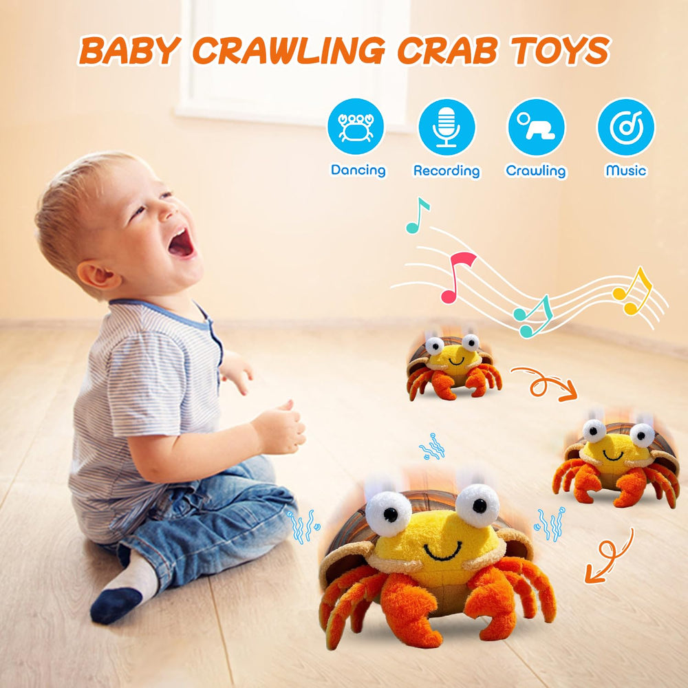 Yiwsnust music plush crab with 40+ songs enhances musical awareness