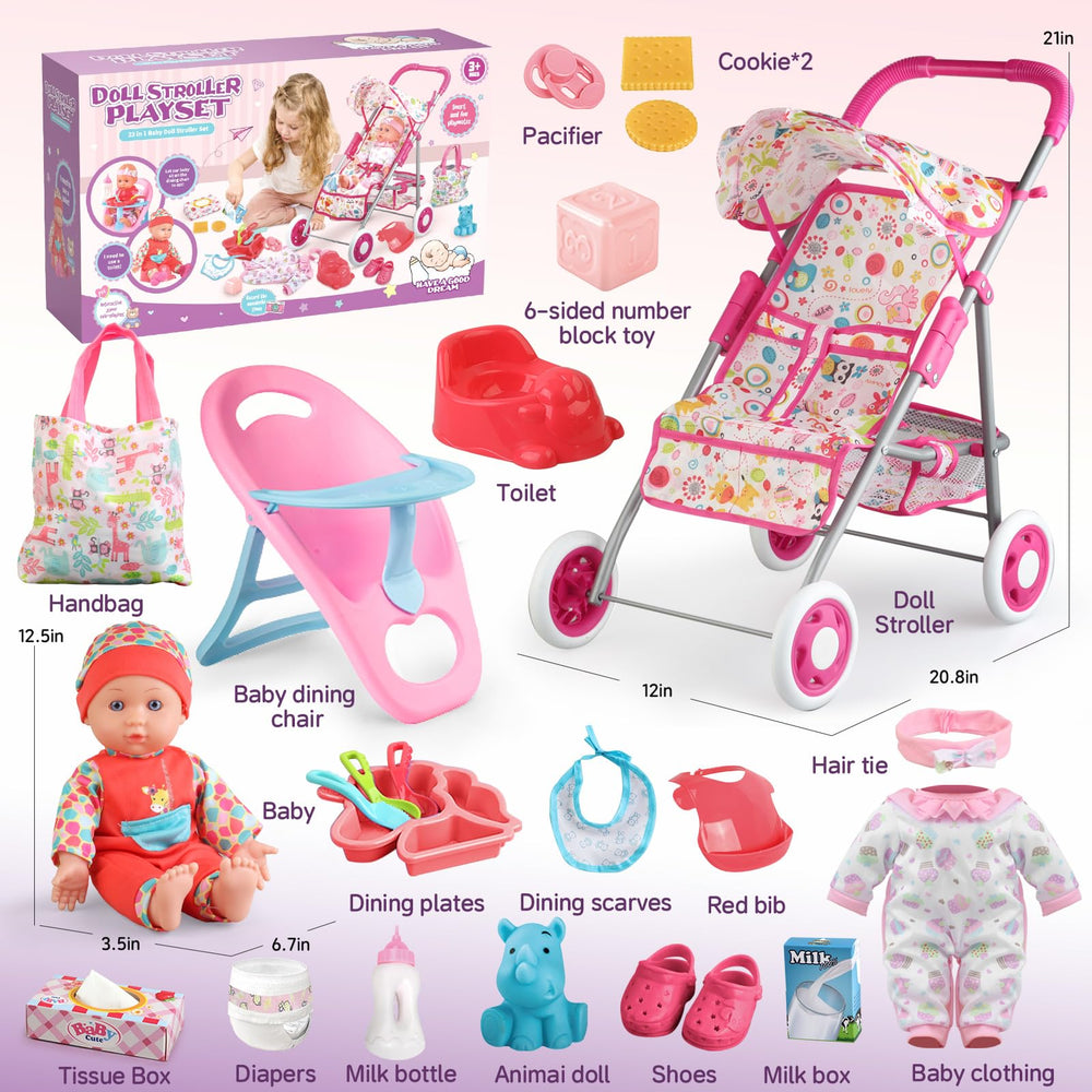 YIYBM doll dining chair adds realistic feeding scenes during pretend play.
