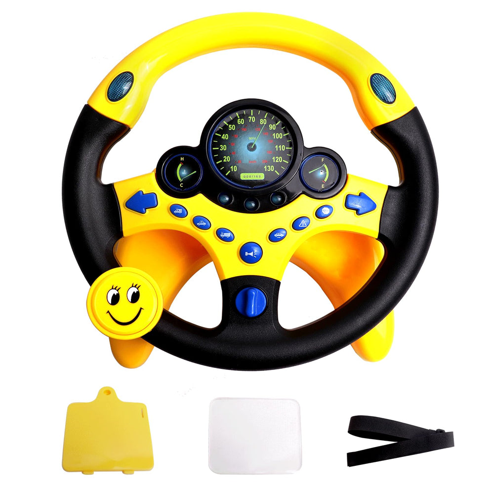 YIYZAOF kids steering wheel toy dashboard display for backseat playtime