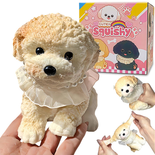 YJPPDD Big Taba Squishy Dog cream face view: adorable design for stress relief and decor.