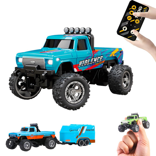 YKLWORLD Mini Monster Truck front lights for immersive night play