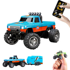 YKLWORLD Mini Monster Truck front lights illuminate the route for immersive play.