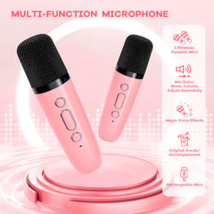 YLL Karaoke Machine Rose supports singing practice with vocal effects