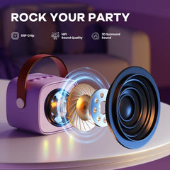 YLL portable karaoke machine fits in a backpack for on-the-go singing