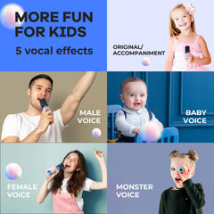 YLL compact design royal blue karaoke machine ready for travel