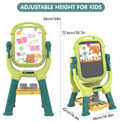 Ylovetoys Easel includes painting tools for complete creative sessions.