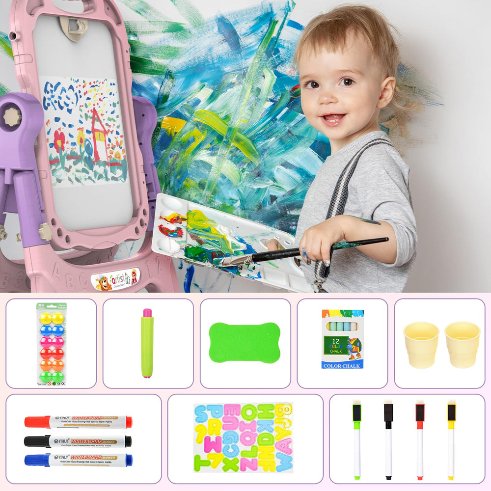 Ylovetoys art easel with alphabet magnets boosts early literacy play.