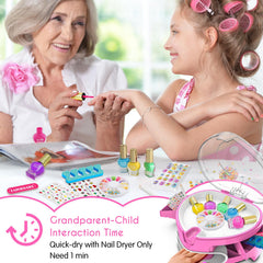 Ylovetoys playdate-ready spa party setup for social, creative nail styling.