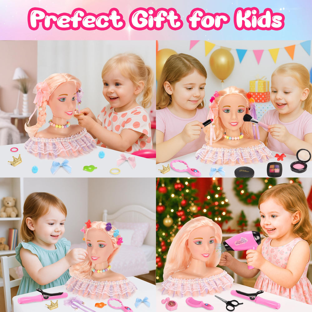 Ylpaprm compact 8-inch doll head designed for little hands and easy play.
