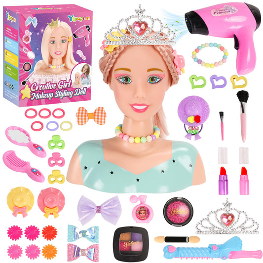 Ylpaprm deluxe head styling kit for creative doll hairstyling play