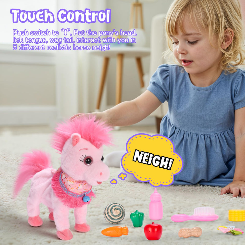 Ylpaprm Walking Pony with remote control for easy steering during play