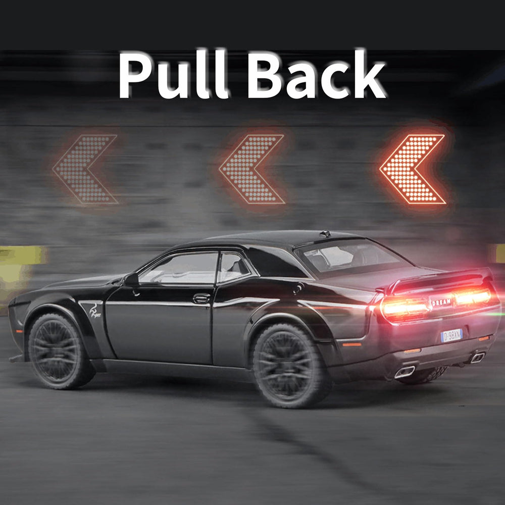 YMHAT Hellcat toy car open doors enhances imaginative play and realism.