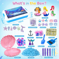 Ynanimery Mermaid Sensory Bin corals and glitter for sparkly creative play