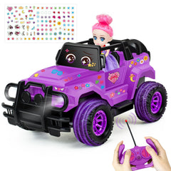 Ynanimery purple 1:20 RC car designed for doll-style dress-up play