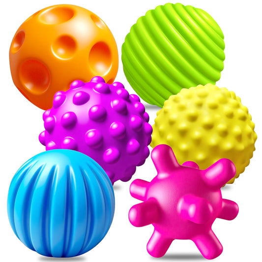 Ynanimery sensory balls in bright colors promoting grasp and color recognition during play