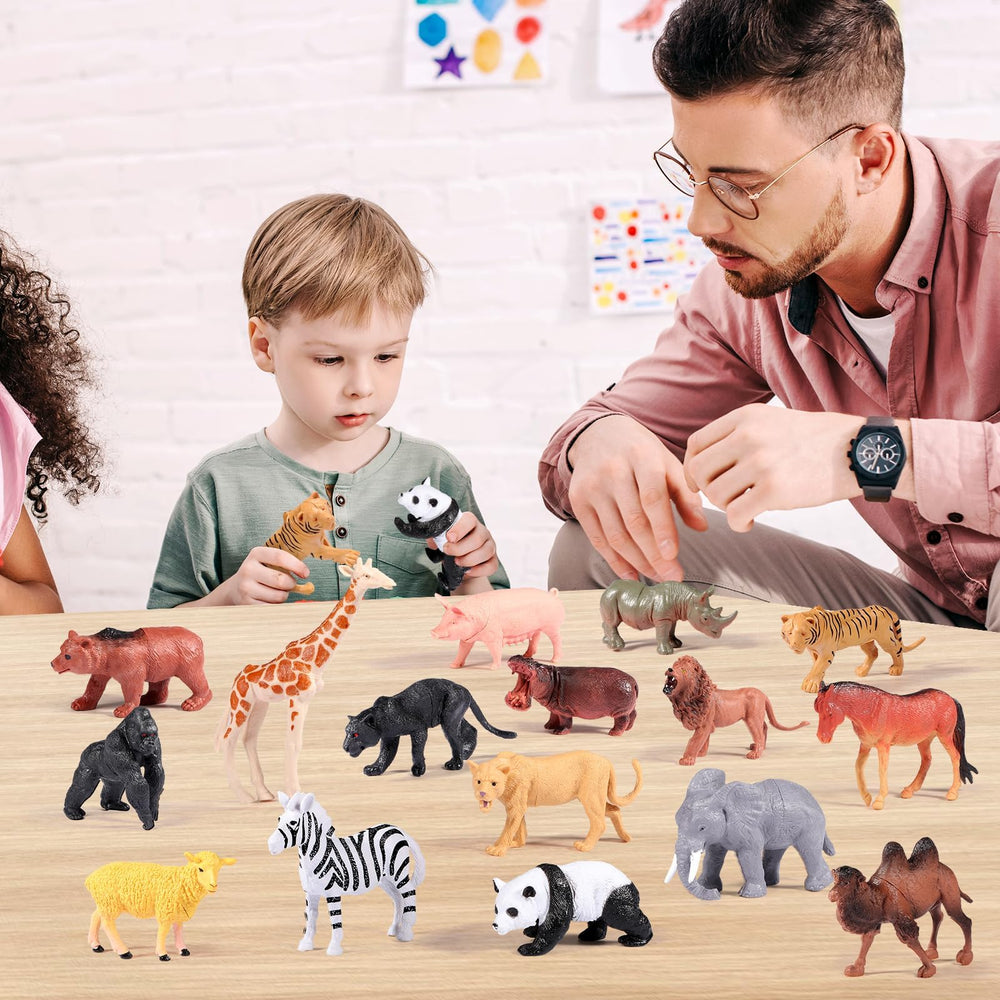 YNNMOMK Elephant figurine pairs with other animals for playful adventures.
