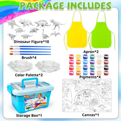 Ynybusi 12-color acrylic paints deliver vibrant hues for dinosaur art projects
