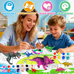 Ynybusi pigment trays help separate colors for clean painting of dinosaur figures