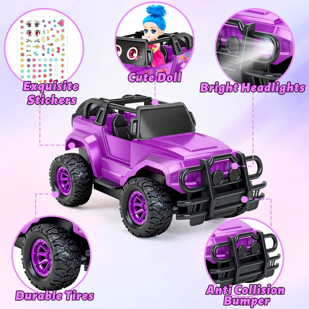 Rugged off-road tires provide grip on sand, grass, mud for Ynybusi RC trucks.