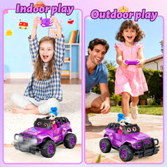 Purple Ynybusi design highlights kids-friendly play and style.