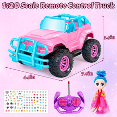 Ynybusi RC truck doll seat setup enables imaginative play with dolls.