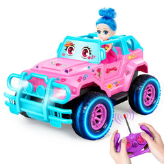 Ynybusi remote control car front view with LED headlights for night driving and excitement.