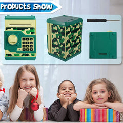 Yoego Kids Money Bank paper scroll in action enables automatic saving.