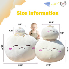 Yoholto Dumpling Plush Pillow on sofa decor and kids' comfort