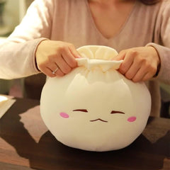 Yoholto Dumpling Plush Pillow face detail shows cute frown and bright eyes