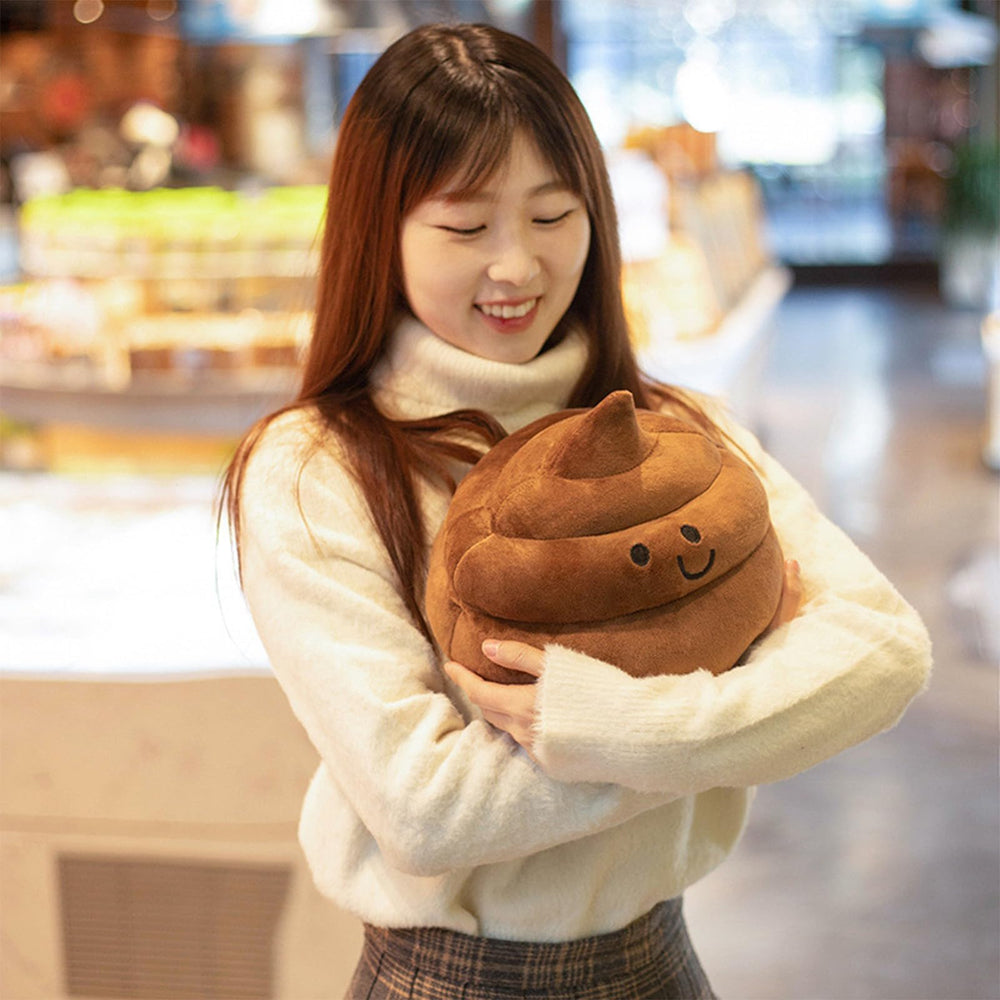 Yoholto Poop Plush Pillow brown color for warm decor