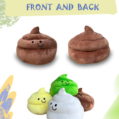 Yoholto Poop Plush Pillow white color for versatile styling