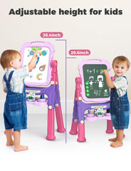 YOHOOLYO Easel dry-erase whiteboard for quick doodles and notes.