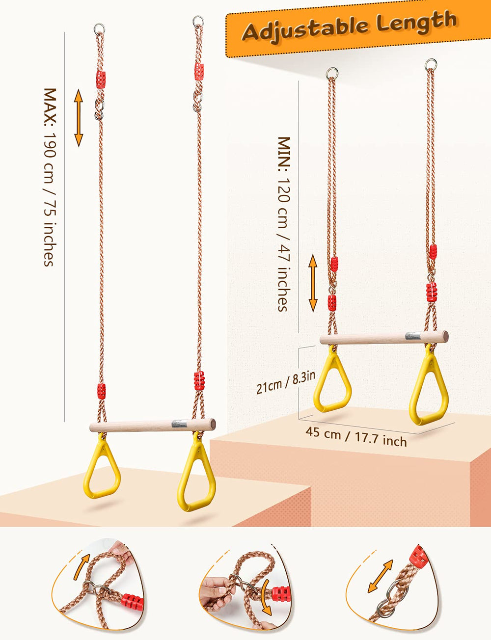 YOHOOLYO kids backyard swing setup for family fun and camping